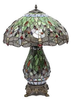 Tiffany Style "Dragonfly" Table Lamp