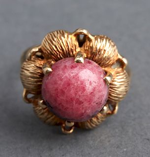Vintage 14K Gold Rhodochrosite Ring
