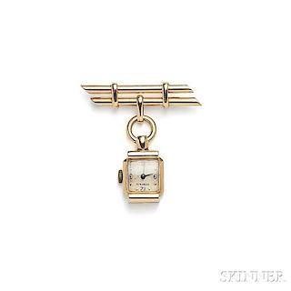 Retro 14kt Gold Lapel Watch, Tiffany & Co.