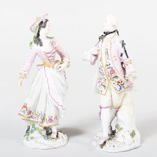 Pair of Meissen Porcelain Figures of Dancers