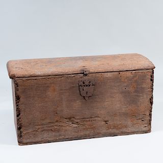 Spanish Colonial Metal-Mounted Wooden Chest