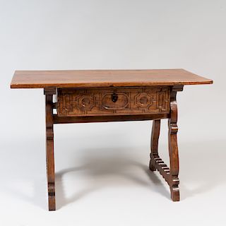 Iberian Fruitwood Trestle Table