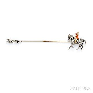 Two Riding-theme Jewelry Pins
