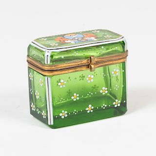 Bohemian Enameled Glass Box