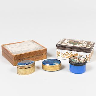 Group of Small Table Boxes