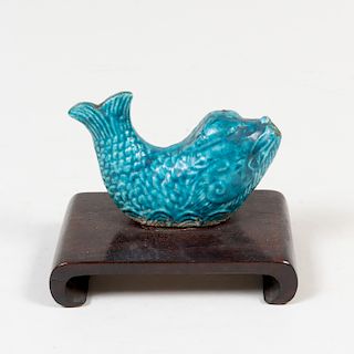 Chinese Turquoise Glazed Water Dropper