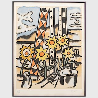 After Fernand Leger (1881-1955): Composition with Sunflowers