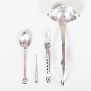Group of Export, Continental and Jensen Style Silver Wares