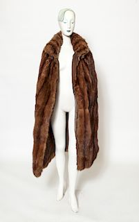 Vintage H. Jaeckel & Sons Long Marmot Fur Cape