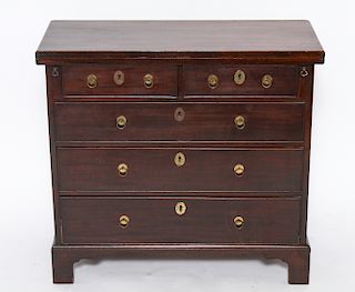 Antique Mahogany Bachelor's Chest w Folding Top