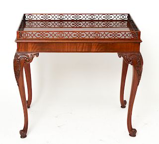 Chinese Chippendale Style Pierce Carved Table