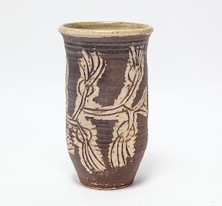 Danish Modern Style Stoneware Art Pottery Vase