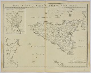 Grp: 7 Maps of Sicily Italy 18th/19th c. Blair Cluver