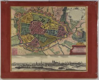 Grp: 7 Maps of Italian Cities and a Map of Brussels 18th c.