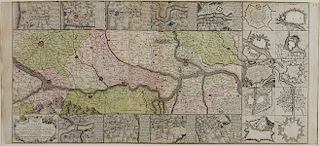 Seutter Theatrum Belli per Italiam 1734 Map
