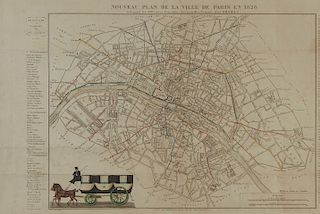 Le Roi Transit Map of Paris 1828