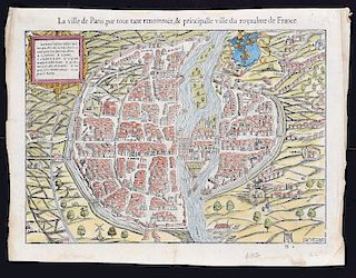 Sebastian Munster Map of Paris 1550