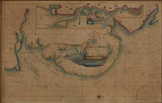 Captain Collins Sea Chart of The River Thames and the Coast of Kent Suffolk and Norfolk