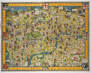 The Wonderground Map of London Town 1915 MacDonald Gill
