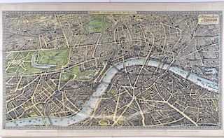 Lot of Maps of London and Other Cities in Great Britain w/ Mercator Anglia Regnum