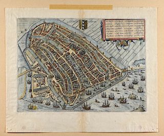 Lodovico Guicciardini Map of Amsterdam ca. 1588
