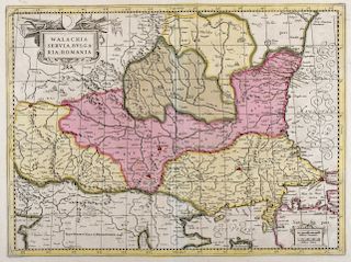 Grp: 4 Maps of Eastern Europe Romanian Transylvania Serbia Duchy of Muscovy 18th c.