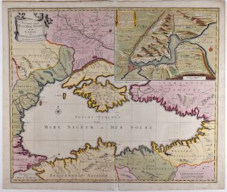 Nicholas Visscher Map Black Sea Region Istanbul 1680