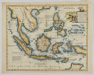 Emanuel Bowen Map of the Eastern or Indian Ocean ca. 1766