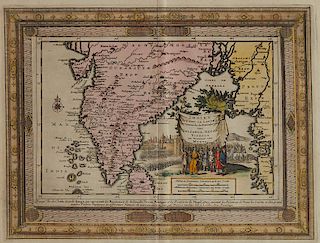 Pietre van der Aa Map of India ca. 1700