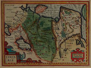 Mercator and Hondius Map of Northern Asia Tartaria 1613