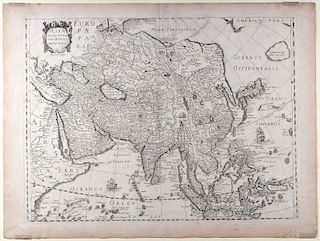 Jodocus Hondius Map of Asia Recens Summa Cura Delineata