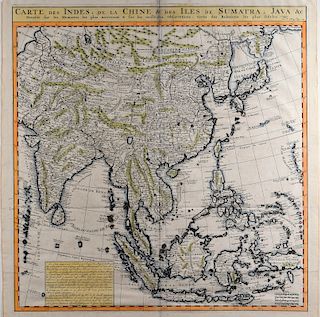 Henri Abraham Chatelain Map of Asia ca. 1700