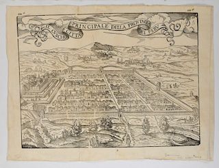 Group of 3 Maps by Giovanni Battista Ramusio Sumatra Indonesia Cusco Peru