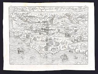 Giovanni Battista Ramusio Map of West Africa 1606
