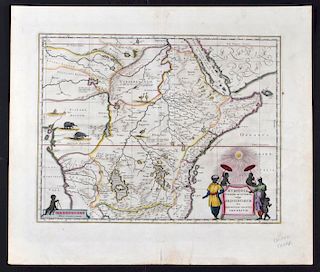 Blaeu Ethiopia Map ca. 1660s