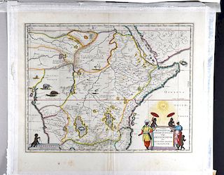 Blaeu Map of Ethiopia ca. 1664