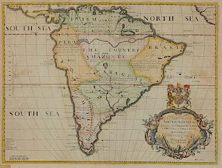 Edward Wells Map of South America ca. 1700-1738
