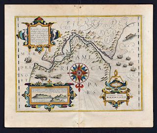 Mercator Hondius Map of the Straits of Magellan ca. 1611