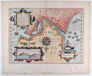 Mercator-Hondius Map of the Straits of Magellan ca. 1611