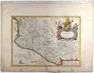 Mercator-Hondius Mexico Map ca. 1638