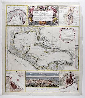 Homann Heirs Map of the West Indies and Mexico 1740