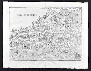 Rasmusio and Gastaldi Map of Eastern Seaboard 1606