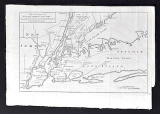 Revolutionary War Map of Colonial New York 1776