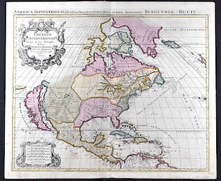Hubert Jaillot Map of North America California as an Island