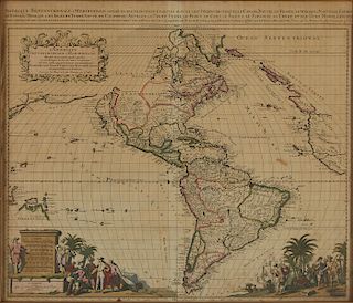 Gerard Valck Map of North and South America