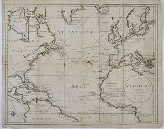 F. A. Schraembl Map of the Atlantic Ocean 1788