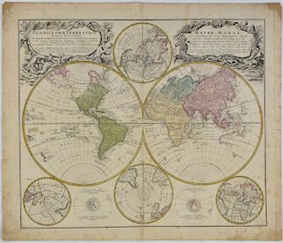 Johann Matthias Hase Homann Heirs World Map