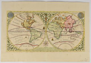 Chatelain World Map "Mappemonde ou Description Generale du Globe Terrestre"