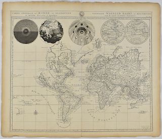 Covens & Mortier Map of the World ca. 1700 California as Island