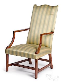 New England Federal mahogany lolling chair